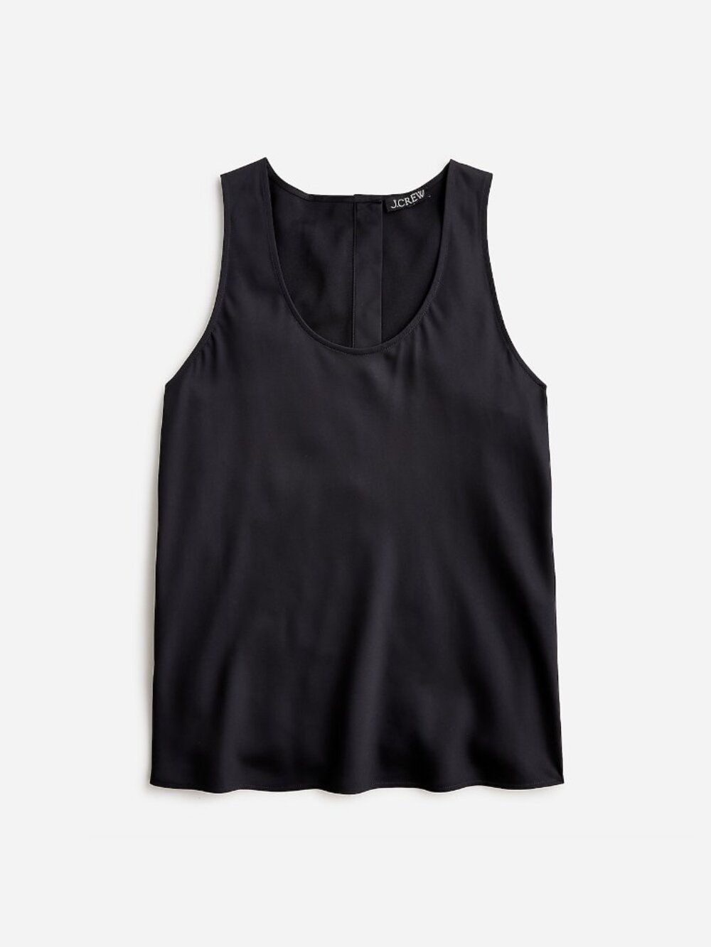 J. Crew Black Crepe Tank with Gold Back Buttons